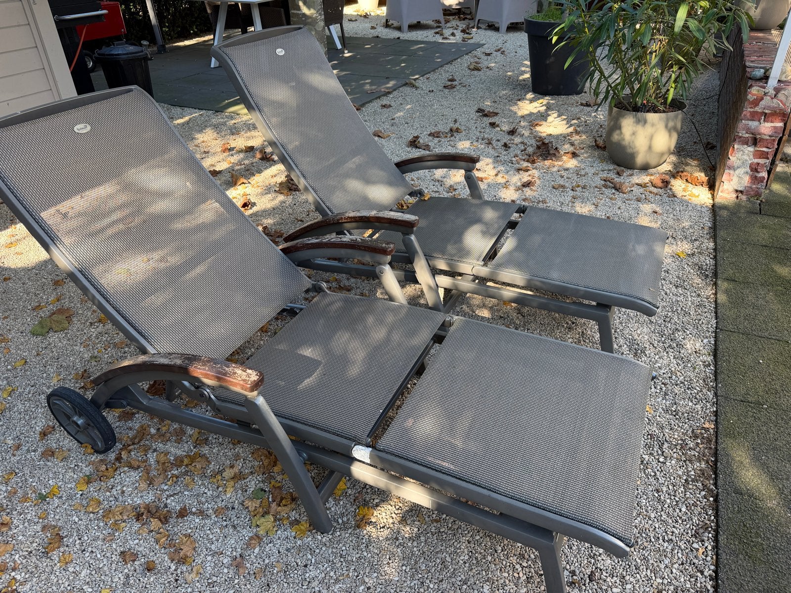 Hartmann ligbedden met kussens, Ophalen, Gebruikt, Aluminium, Verstelbaar