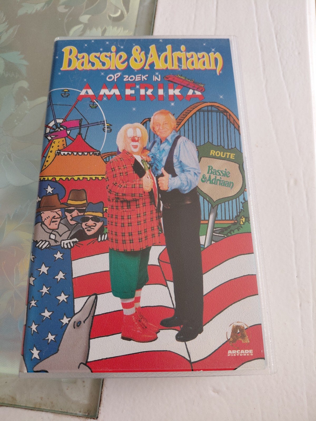 Bassie en Adriaan in Florida VHS Arcade., Cd's en Dvd's, Ophalen of Verzenden, Gebruikt, Kinderprogramma of -film, VHS