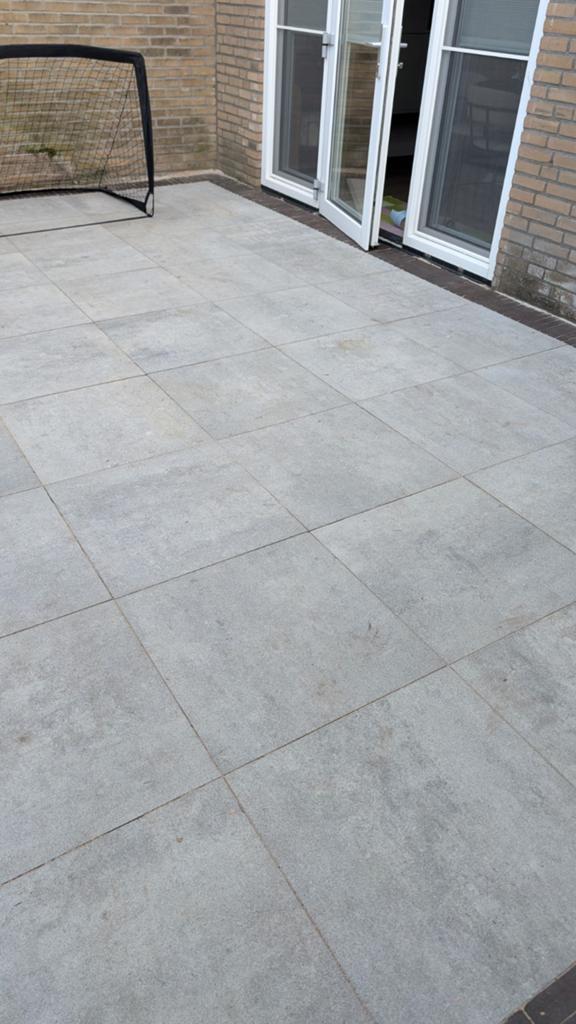 Nieuwe grijze betonnen terrastegels 60x60 - Goor, Tuin en Terras, Tegels en Klinkers, Nieuw, Terrastegels, Beton, 10 m² of meer