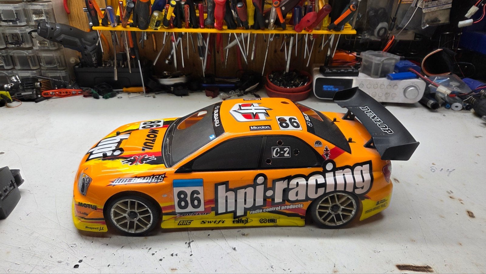Te koop mooie hpi rs 4, Gebruikt, Ophalen of Verzenden, Schaal 1:10, Auto onroad
