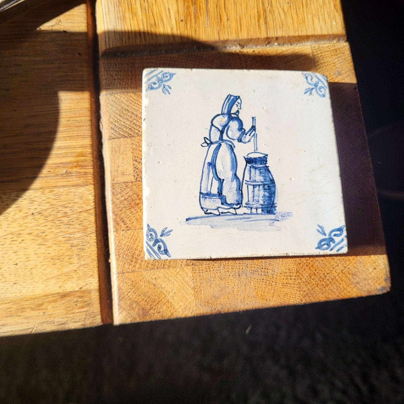 Leuk antiek tegeltje., Ophalen of Verzenden
