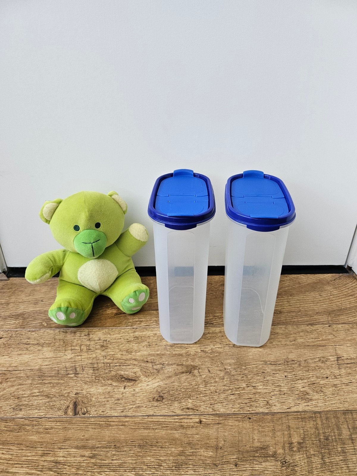 ~ Tupperware ruimtespaarders blauw 2,3 liter, Ophalen of Verzenden, Zo goed als nieuw, Blauw, Bak of Kom