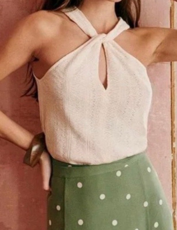 Sézane Marissa top - Nieuw met kaartjes, Beige, Nieuw, Ophalen of Verzenden, Zonder mouw