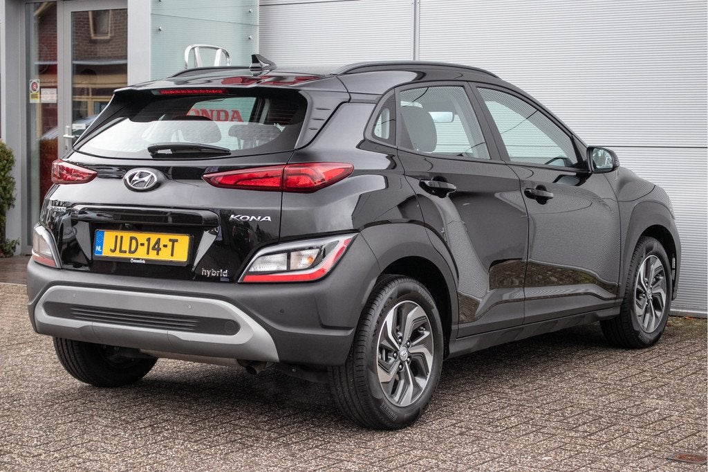 Hyundai KONA 1.6 GDI HEV Comfort Smart Navigatie | Krell aud, Auto's, Hyundai, 12 maanden, Stof, Gebruikt, Zwart