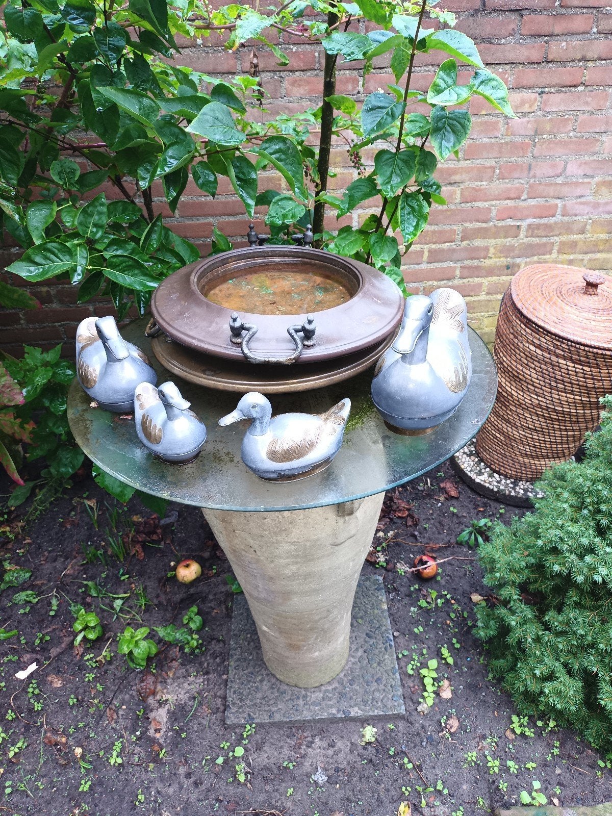 4 metalen eenden voor in de tuin 60 euro, Tuin en Terras, Ophalen of Verzenden, Gebruikt, Metaal, Dierenbeeld