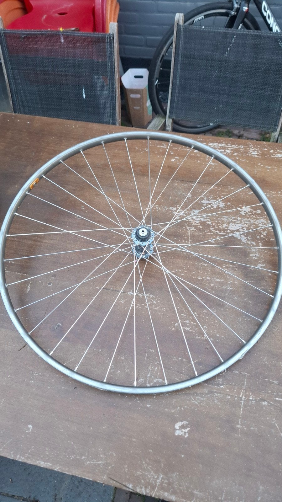 2 x Mavic reflex velgen met shimano naaf, Ophalen, Gebruikt, Wiel