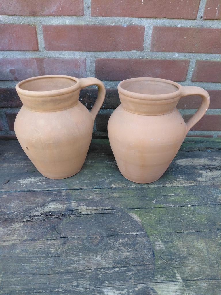 Set terracotta kruiken vazen bloempotten, Tuin en Terras, Ophalen