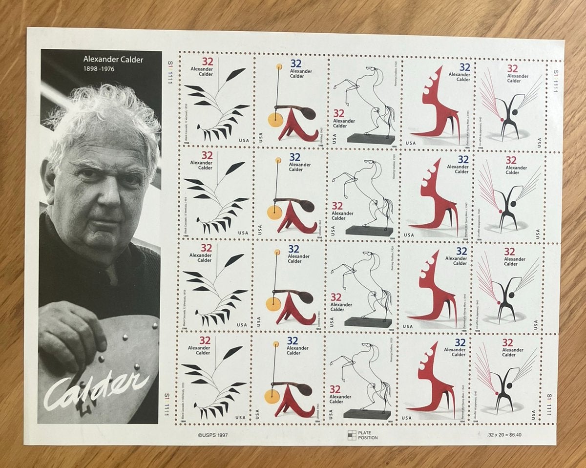 Alexander Calder postzegels VS, Ophalen of Verzenden, Postfris, Noord-Amerika