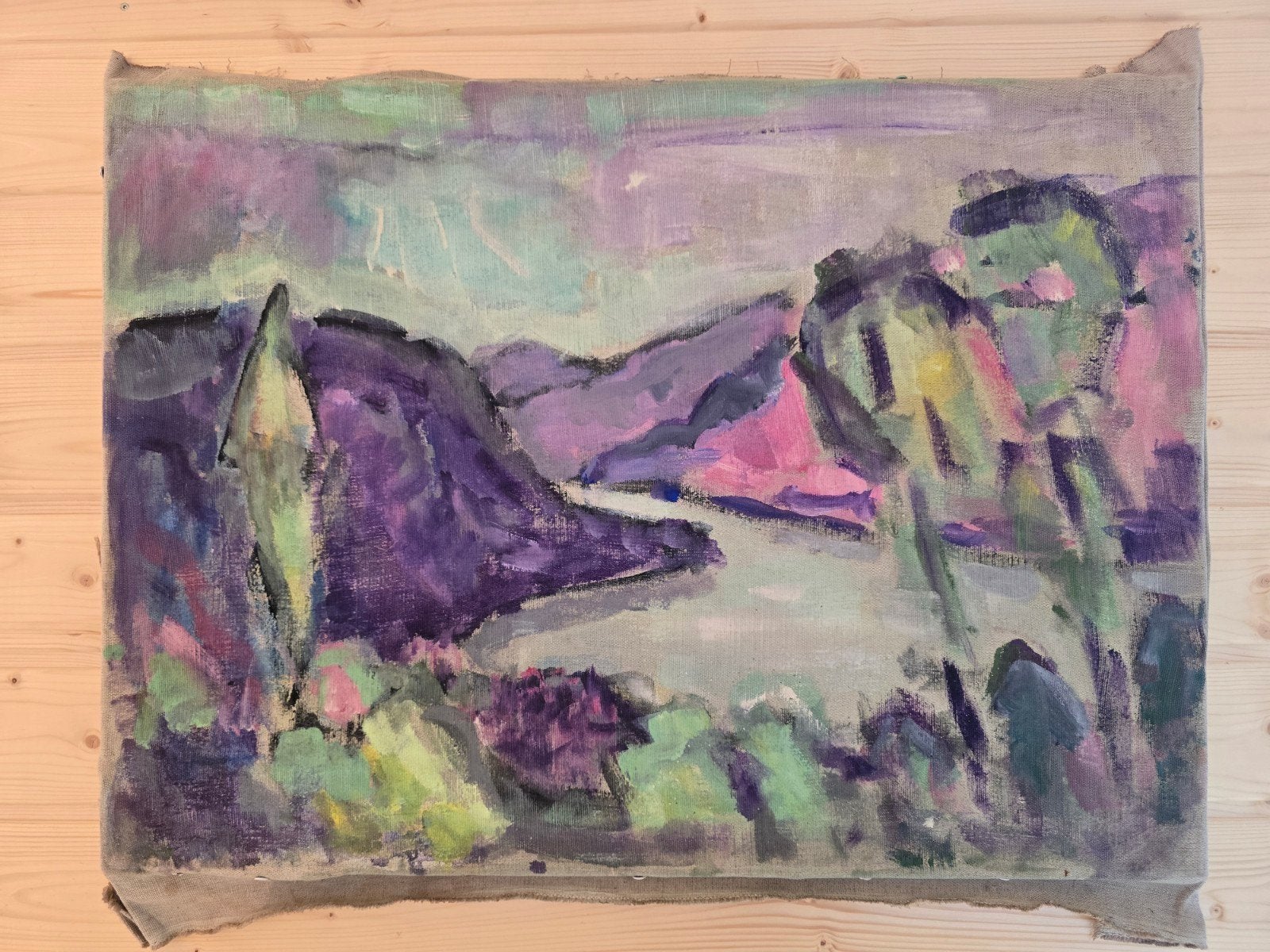 P.C. Kuiper Groot Schilderij Landschap

60 x 80 cm, Antiek en Kunst, Kunst | Litho's en Zeefdrukken, Ophalen of Verzenden