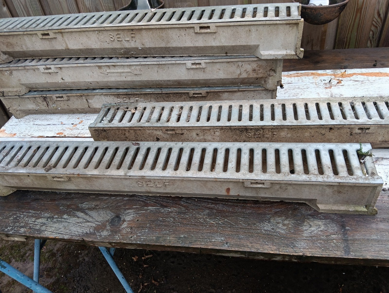 5 stuks drainage afwateringsgoten samen €35, Ophalen, Zo goed als nieuw, Overige materialen