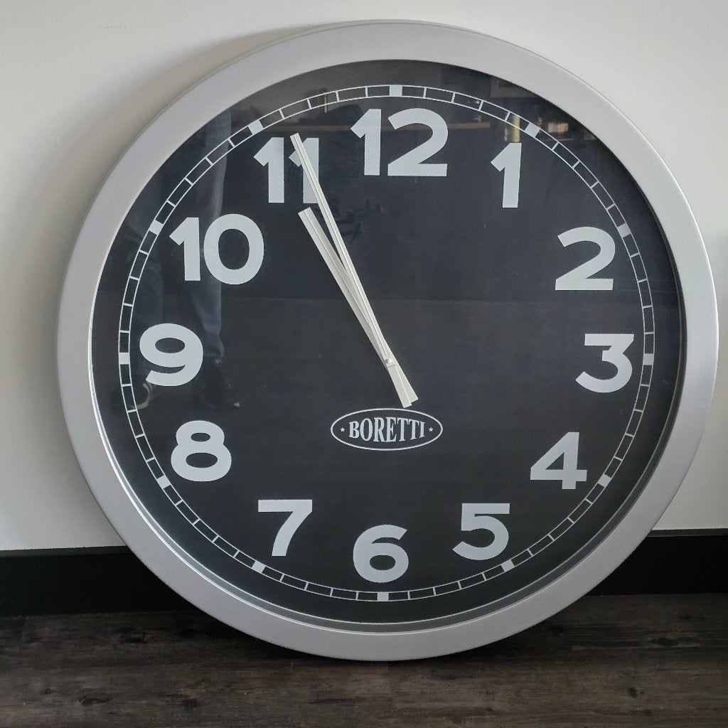 Boretti Robuuste Wandklok Diameter 100 cm, Ophalen, Analoog, Werkt op batterijen, Modern