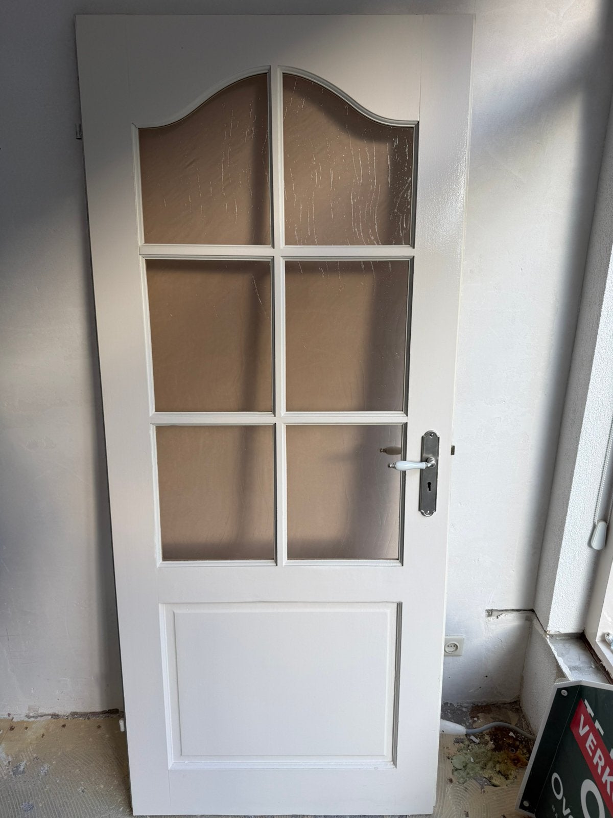Binnendeur met glas opdekdeur rechtsdraaiend, Ophalen, Binnendeur, 200 tot 215 cm, Glas