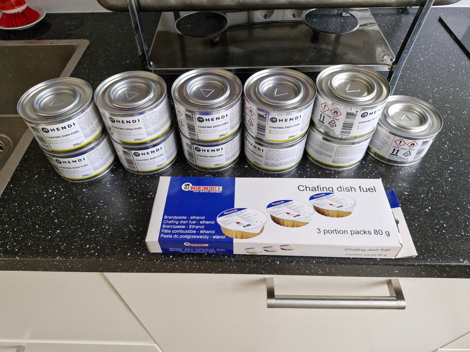 Hendi Chafing Dish Brandpasta Ethanol - 11 blikken + 1 doos, Ophalen