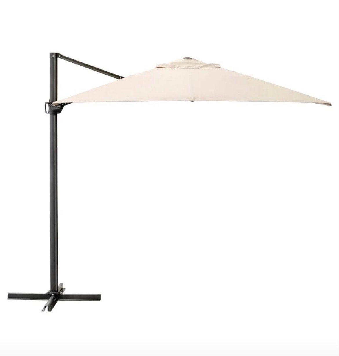 IKEA Seglarö zweefparasol met voet en hoes, Tuin en Terras, Ophalen, Kantelbaar, 2 tot 3 meter, Zweefparasol
