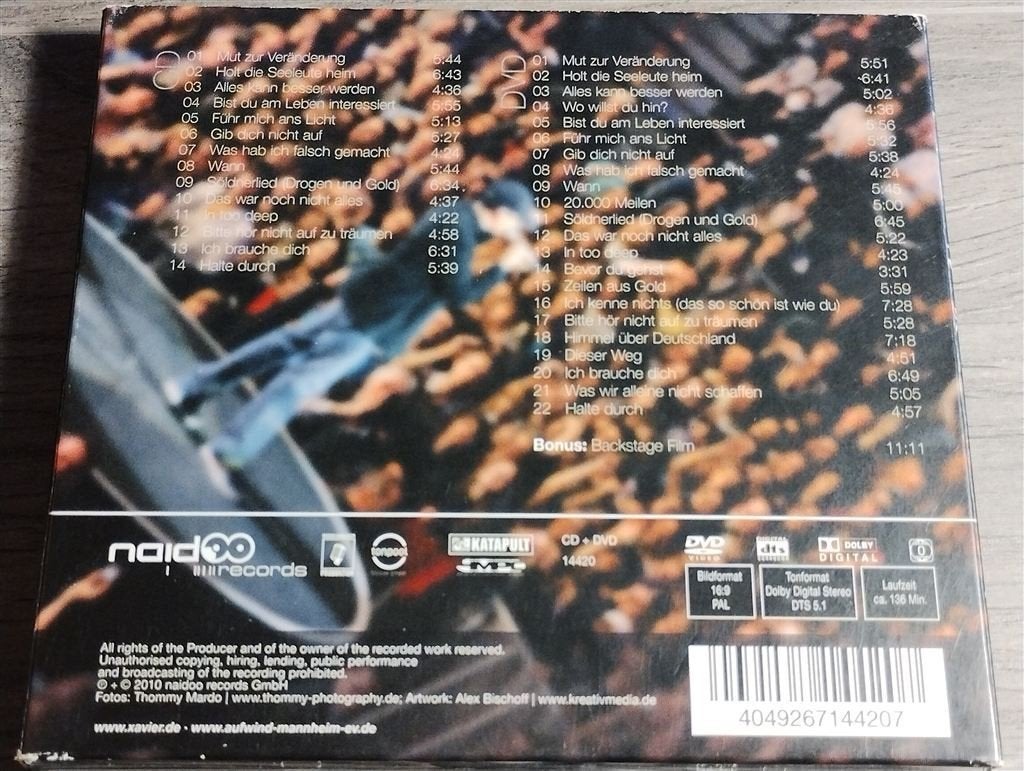 Xavier Naidoo ‎- Alles Kann Besser Werden Live [+DVD], Ophalen of Verzenden, Zo goed als nieuw