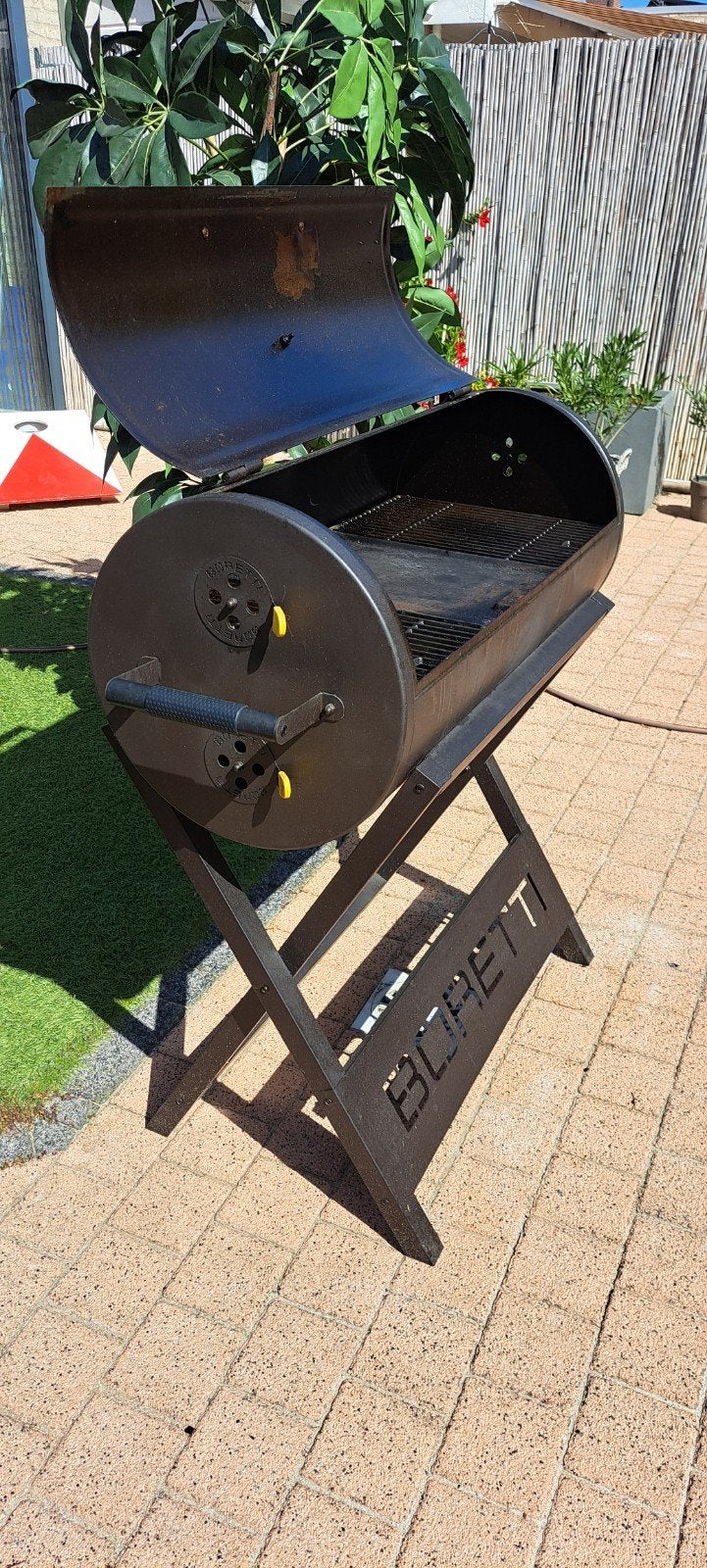 Boretti houtskool BBQ met thermometer en grillroosters, Ophalen of Verzenden, Gebruikt, Boretti