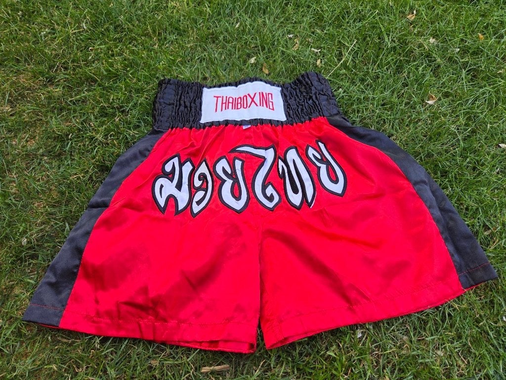 kickboks thaiboks muay thai broek, Ophalen, Overige, Maat XL, Zo goed als nieuw