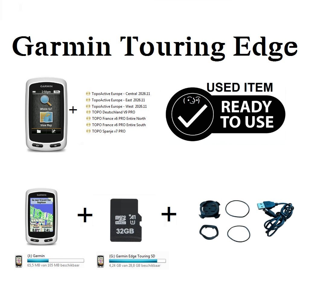 Garmin Edge Touring fiets Navigatie met accessoires, Fietsen en Brommers, Fietsaccessoires | Fietscomputers, Ophalen of Verzenden