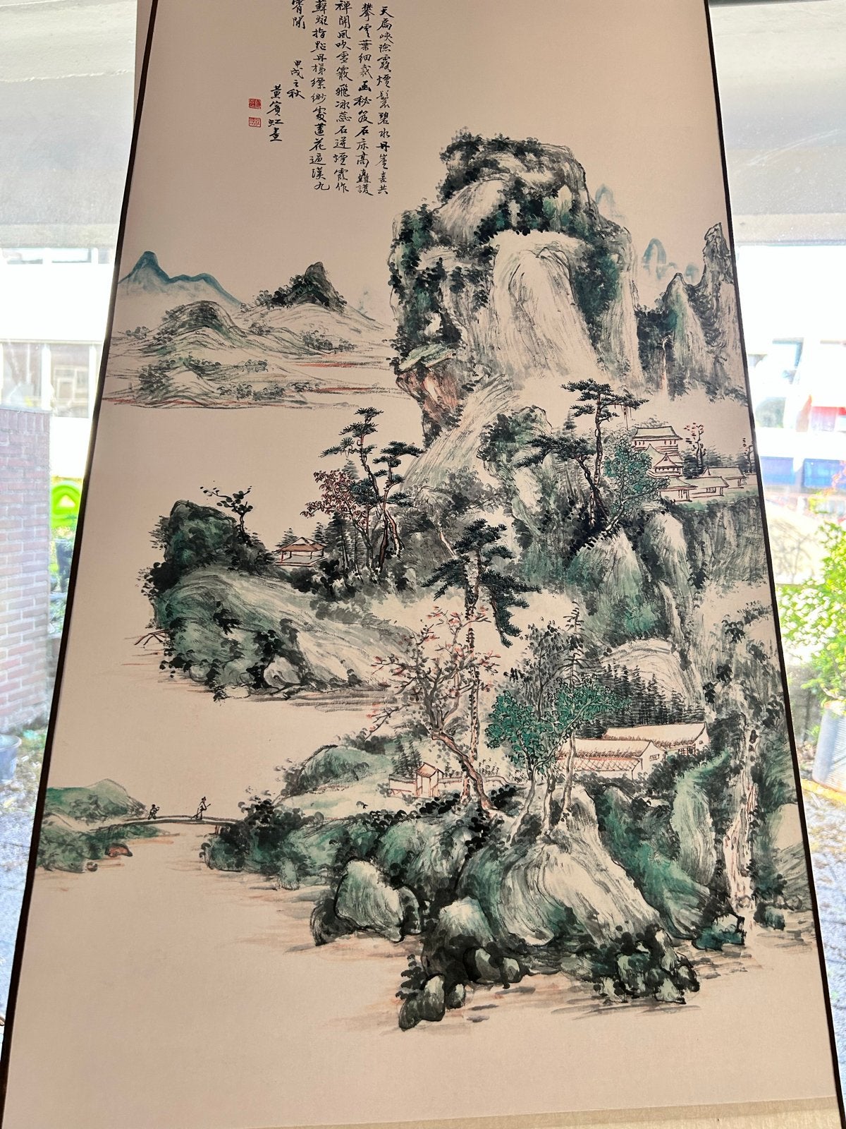 Replica Chinees landschapsschilderij - Huang Binhong 20c, Antiek en Kunst, Kunst | Niet-Westerse kunst, Schilderij, Ophalen of Verzenden