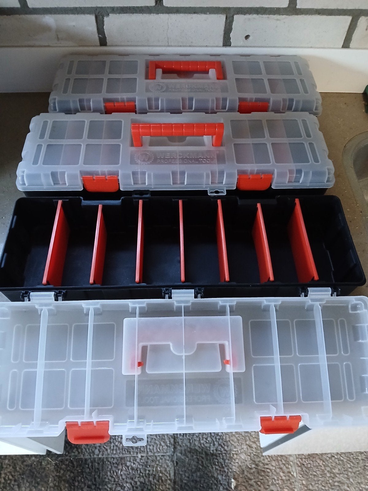 Set van 3 Werckmann sorteerdozen/opbergkoffers, Doe-het-zelf en Verbouw, Ophalen