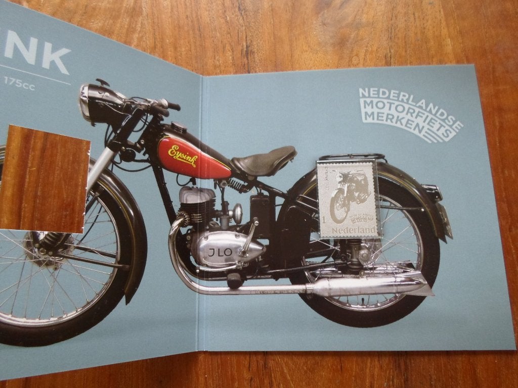 Zilveren  postzegel.    Motorfiets .  Eysink  1953., Ophalen of Verzenden, Na 1940, Postfris