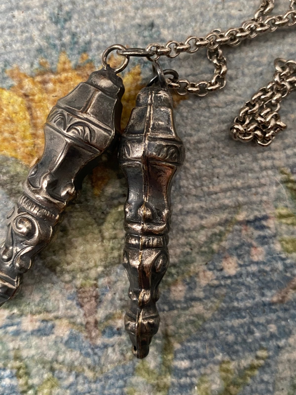 Breipendoppen jasseronketting breipen doppen ketting, Verzenden, Zilver, Ketting
