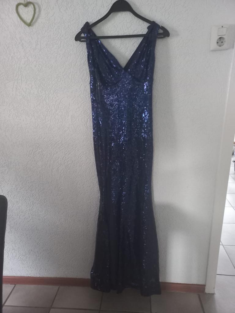 Prachtige Galajurk met Pailletten - Maat xs, Galajurk, Blauw, Ophalen of Verzenden, Zo goed als nieuw