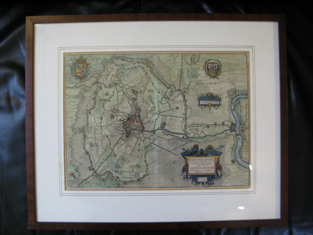 originele landkaart ca. 1635, Beleg van Den Bosch in 1629, Gelezen, Jacques Prempart, Voor 1800, Ophalen of Verzenden
