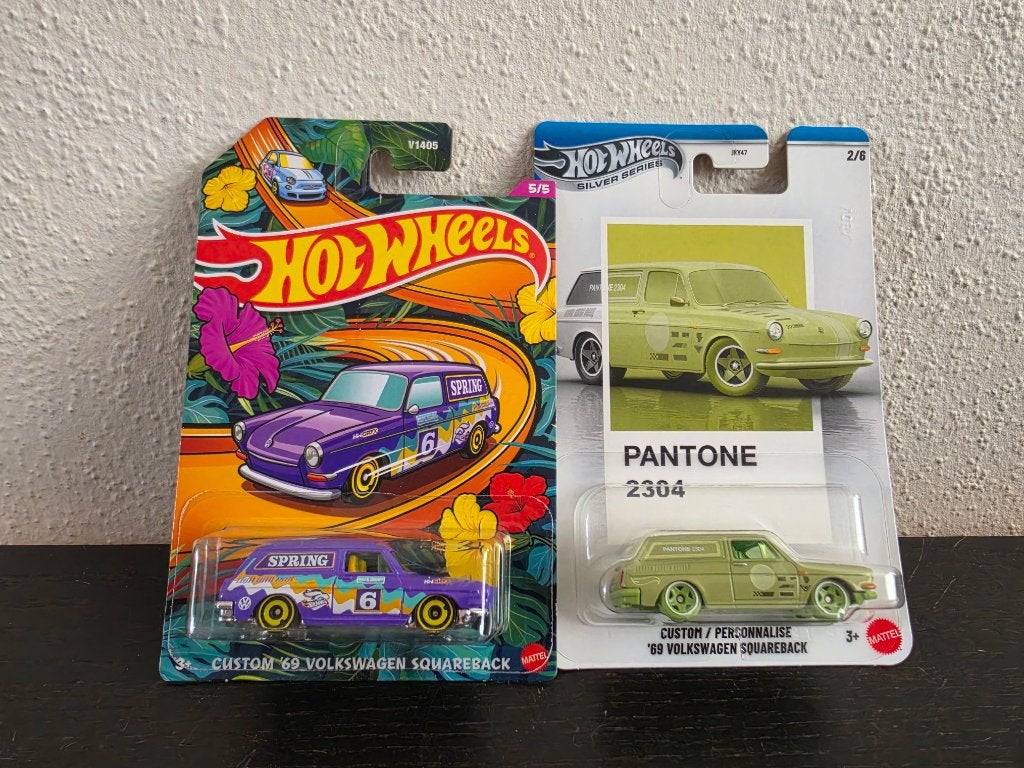 Hot Wheels 2x Volkswagen Squareback Pantone and Spring, Verzenden, Nieuw, Auto