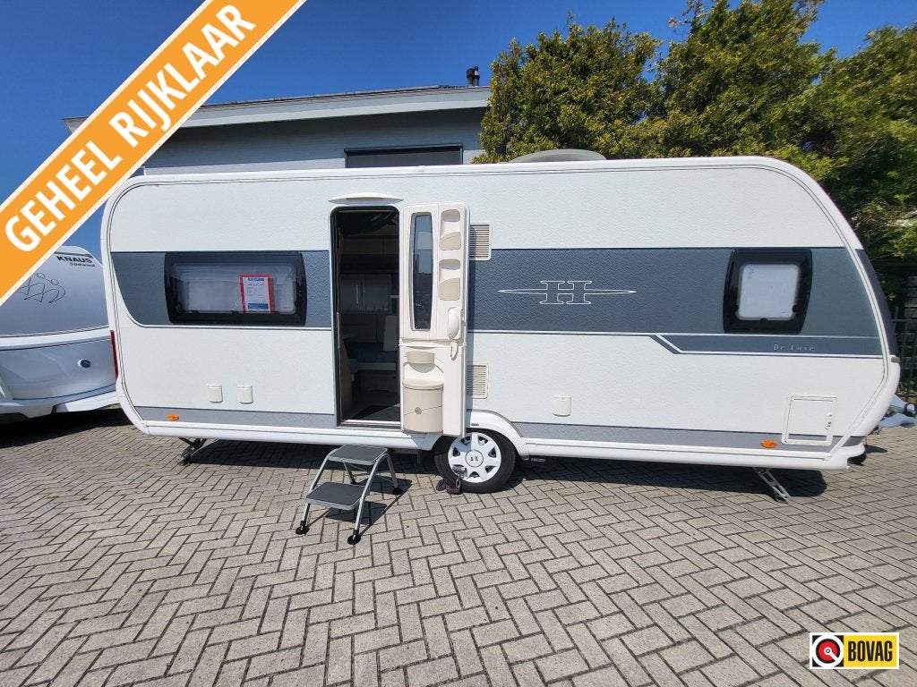 Hobby De Luxe 560 CFE; airco en mover, Caravans en Kamperen, Schokbreker, Rondzit, Hobby, Bedrijf