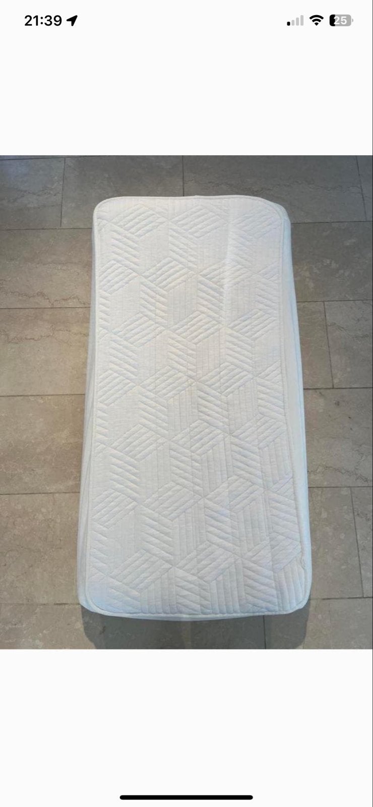 Pretura kinder matras + beschermer 60 x 120 cm, Zo goed als nieuw, Matras, Eenpersoons, 70 cm of minder