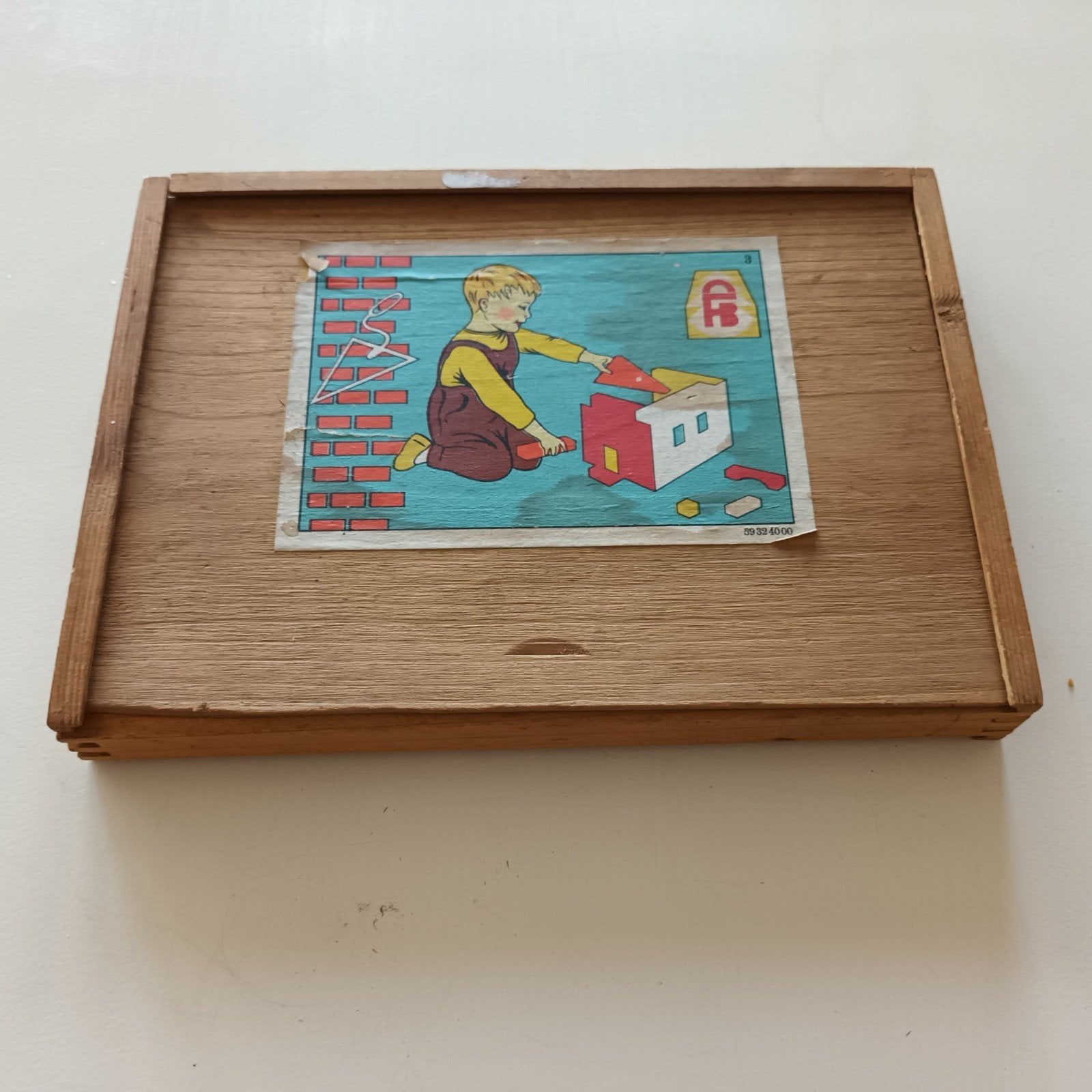 oude houten blokkendoos, Ophalen of Verzenden