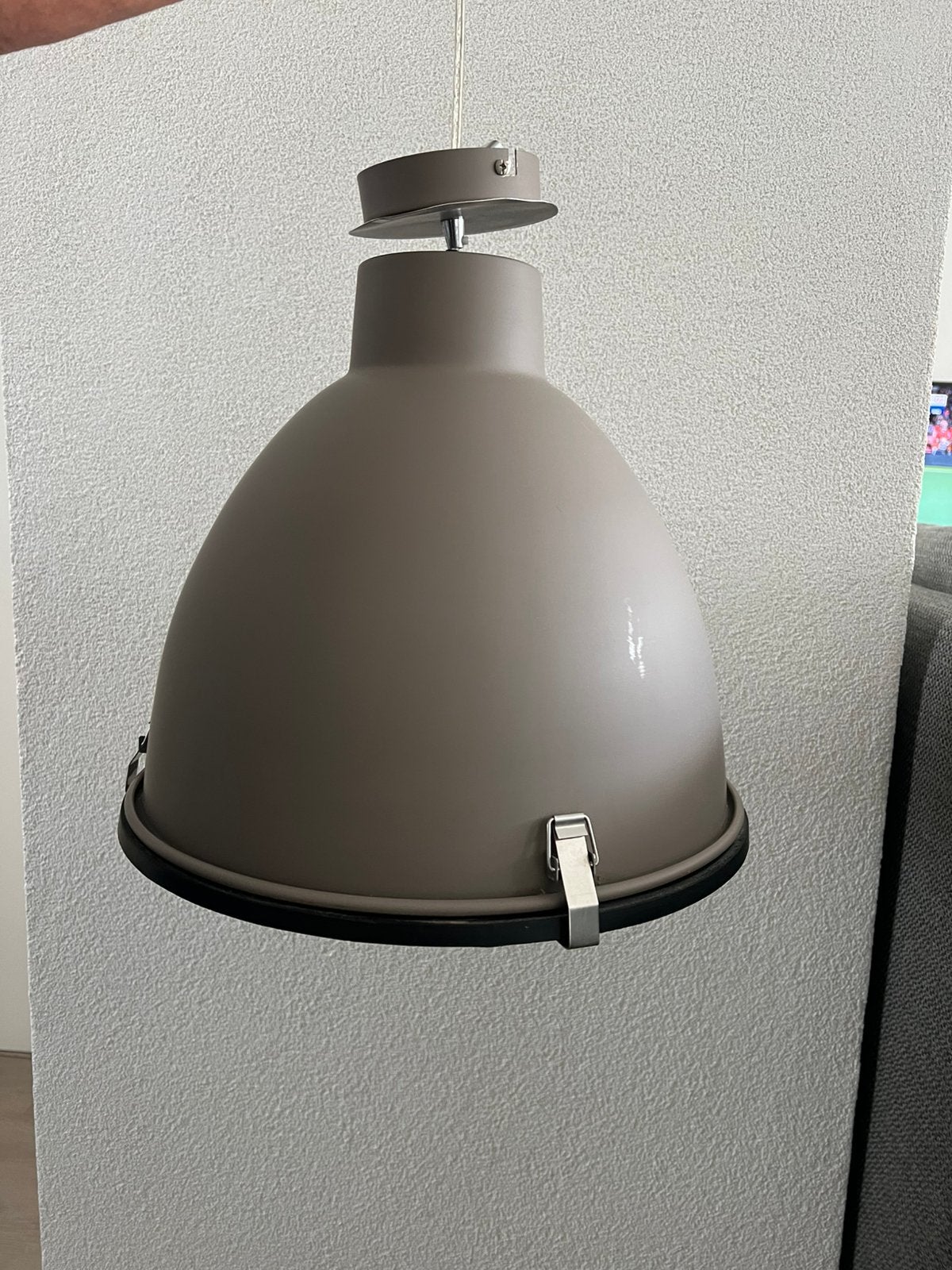 Hanglamp taupe kleur, Ophalen of Verzenden, Zo goed als nieuw