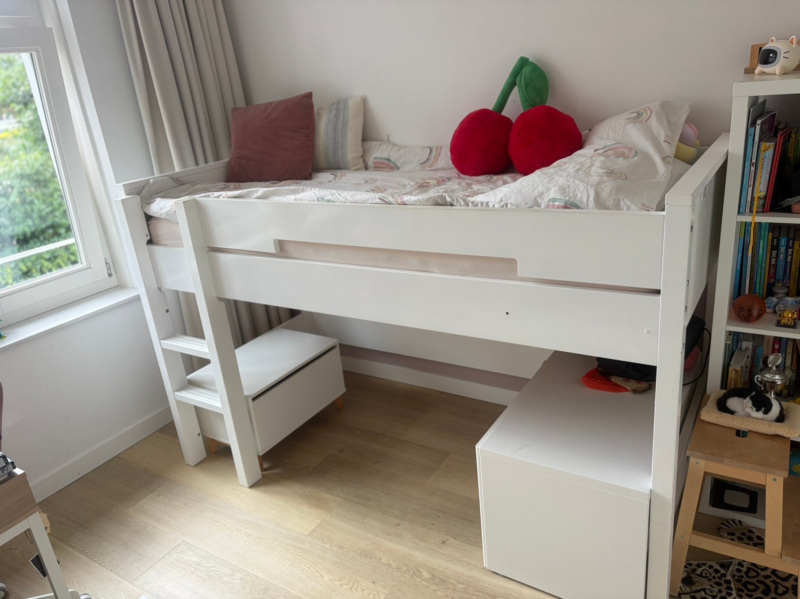 Bopita half hoogslaper wit 90x200, Ophalen, Gebruikt, Halfhoogslaper