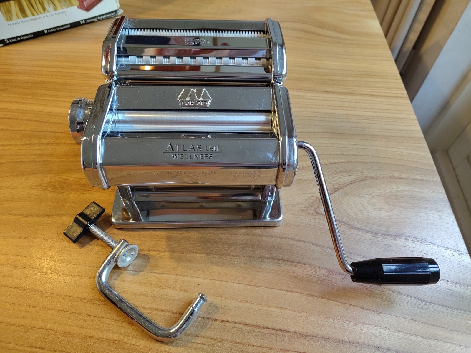 Marcato Atlas 150 Wellness pastamachine -  zilver, Zilver, Ophalen of Verzenden, Zo goed als nieuw, Metaal