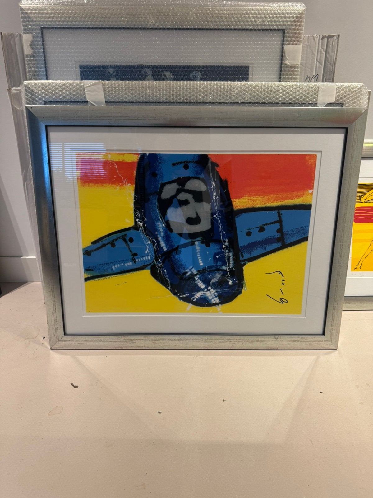 Herman Brood Zeefdruk Vliegtuig, Gesigneerd, Ophalen, Zeefdruk