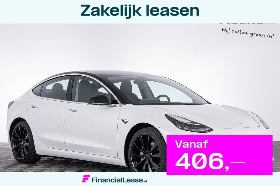 Tesla Model 3 Long Range AWD 75 kWh *SOH 99.5%* PANORAMADAK, Automaat, 12 maanden, 0 cilinders, Zwart