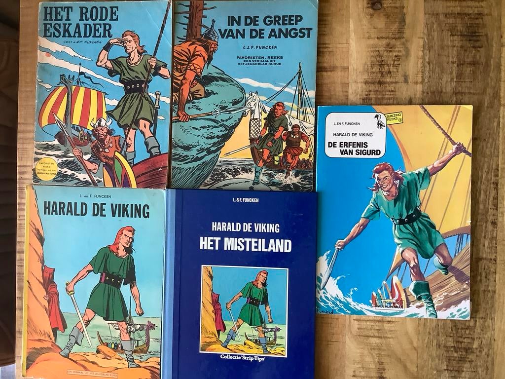Harald de Viking stripboeken - L.F. Funcken (5 stuks), Boeken, Stripboeken, Meerdere stripboeken, Ophalen of Verzenden, Gelezen