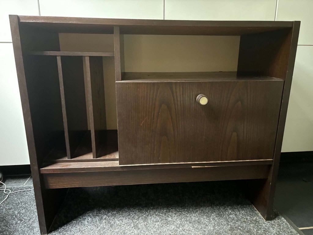 Prachtig Vintage Platenspeler Meubel met Vinyl LP Opslag, Ophalen, Gebruikt