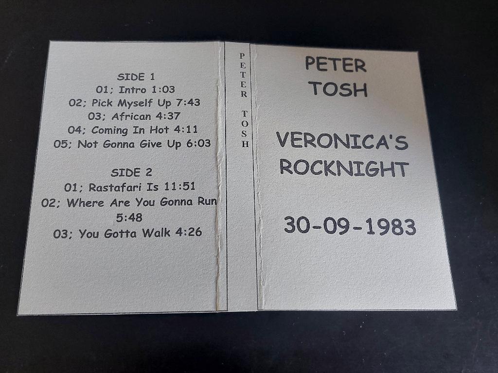 PETER TOSH - VERONICA'S ROCKNIGHT 30-09-1983 (MC), Cd's en Dvd's, Cassettebandjes, 1 bandje, Ophalen of Verzenden, Zo goed als nieuw