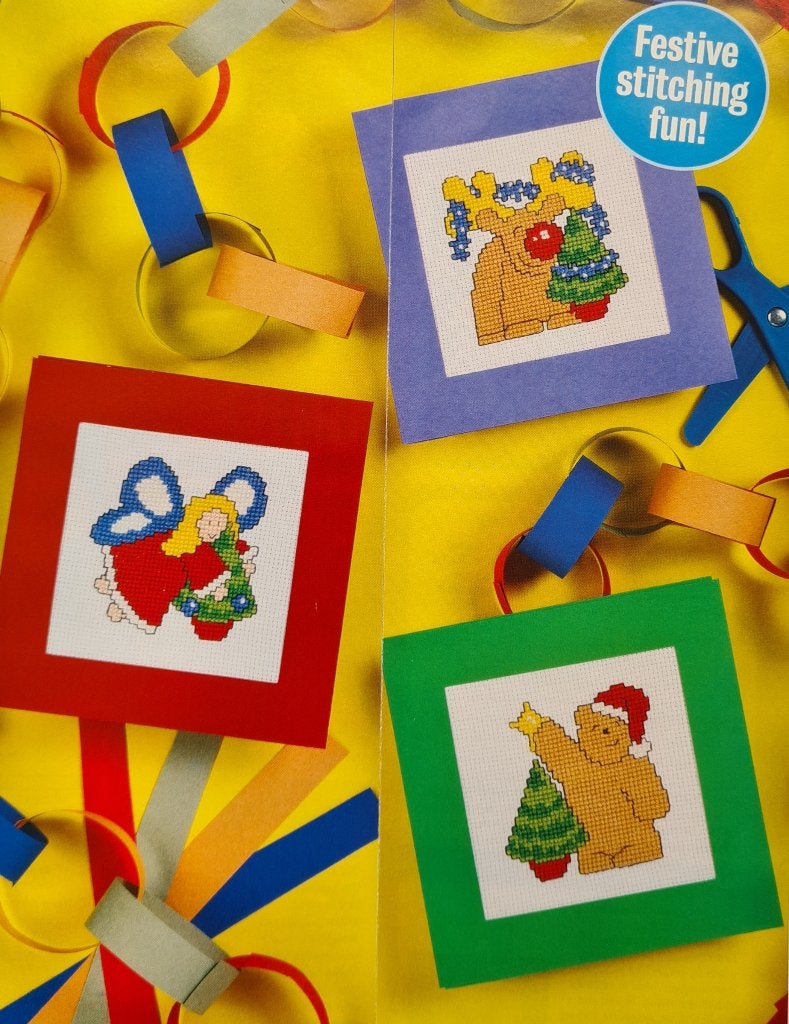 Engel, Kerst beer en Rudolf 3 Kerst borduurpatronen, Ophalen, Nieuw, Handborduren, Patroon