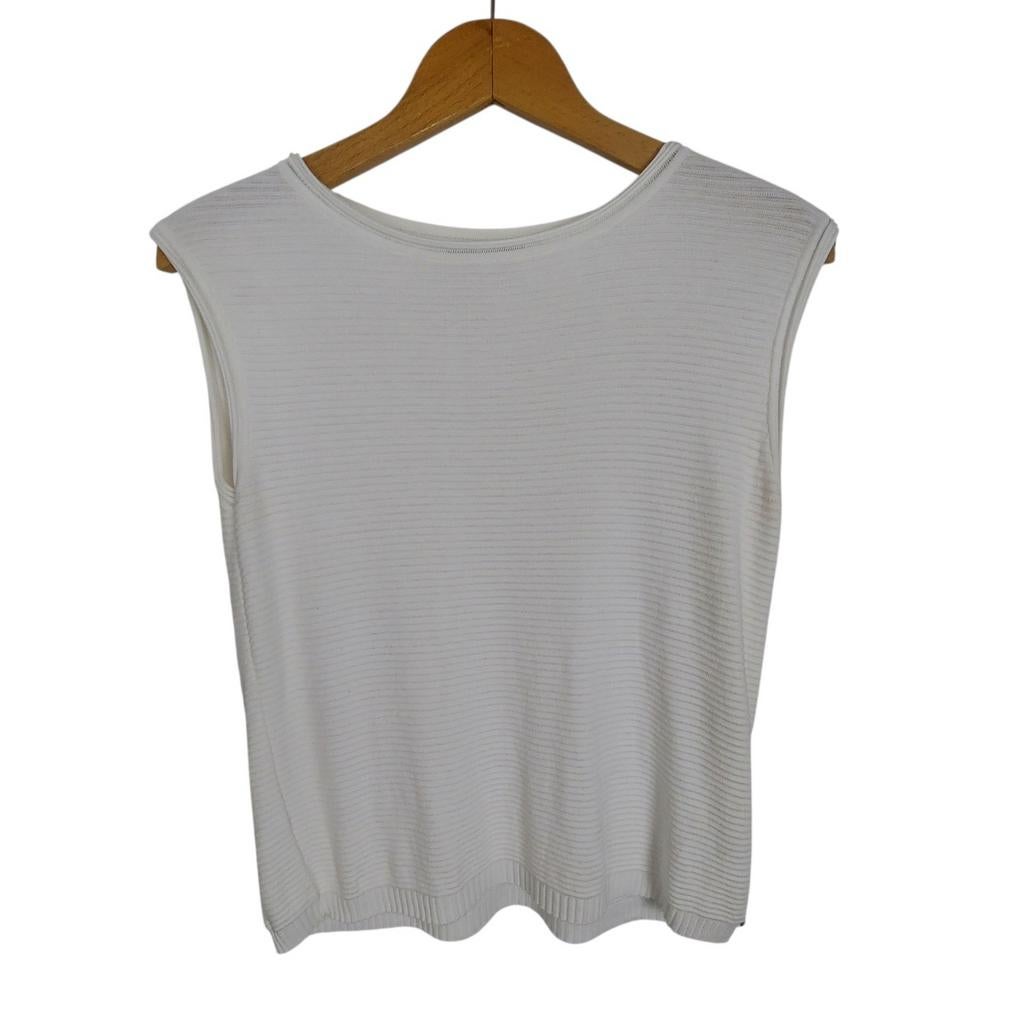 Ivko Crème Fijngebreide Mouwloze Top Maat 40, Kleding | Dames, Maat 38/40 (M), Beige, Zo goed als nieuw, Zonder mouw