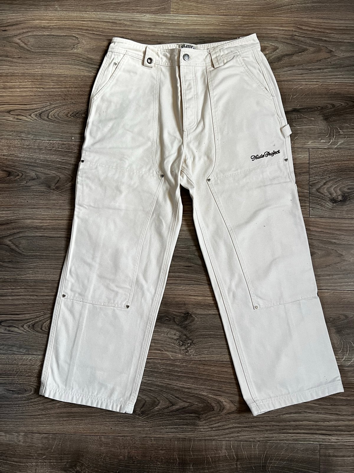 Nude Project Timmerman Broek - maat L- Zo goed als nieuw, Ophalen of Verzenden, Zo goed als nieuw, Maat 52/54 (L), Beige