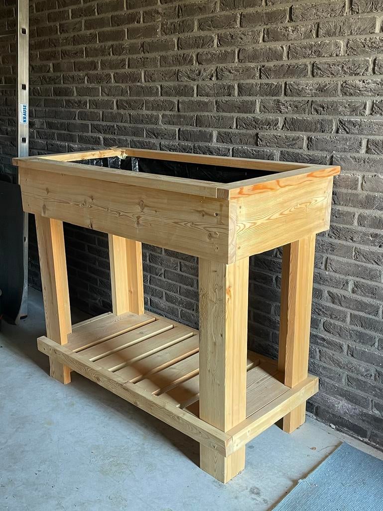 Nieuw. Zeer degelijke  handgemaakte grote moestuinbak, Tuin en Terras, Ophalen, Zo goed als nieuw, Rond, Hout