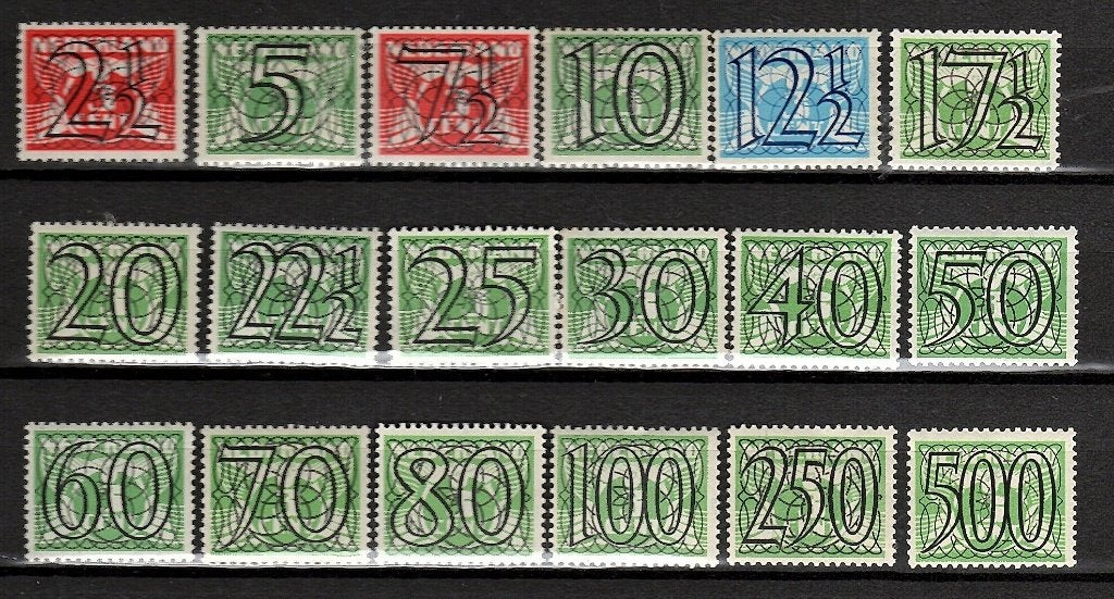 811 nvph 356-373 guilloche postfris zie de scans., Postzegels en Munten, Postzegels | Nederland, Ophalen of Verzenden, Na 1940
