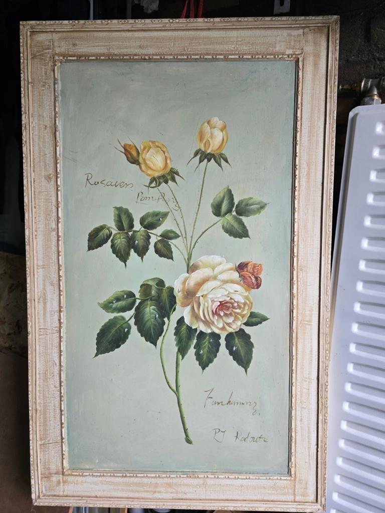 Vintage schilderij met rozen, Ophalen