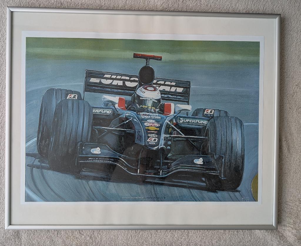 Ingelijste print van Jos Verstappen, Ophalen of Verzenden, Zo goed als nieuw, Formule 1