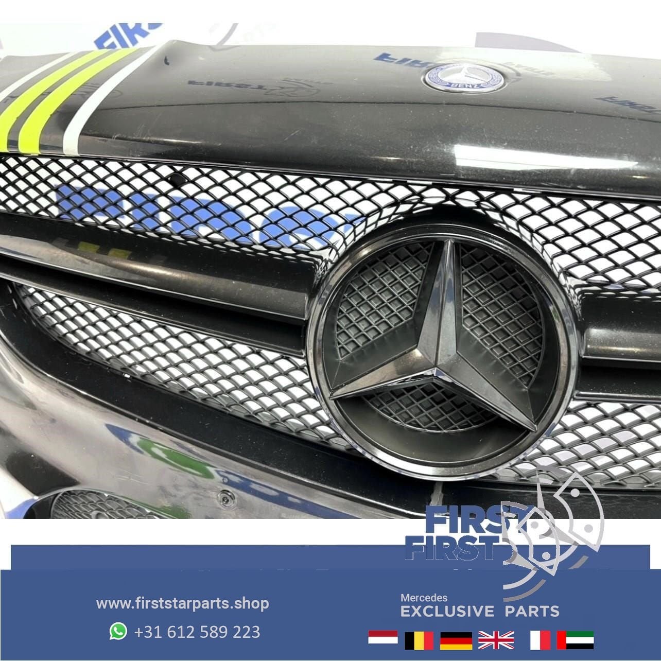 W117 CLA45 45 AMG VOORBUMPER ZWART COMPLEET + AMG GRIL ORIGI, Auto-onderdelen, Gebruikt, -, Voor, Ophalen of Verzenden