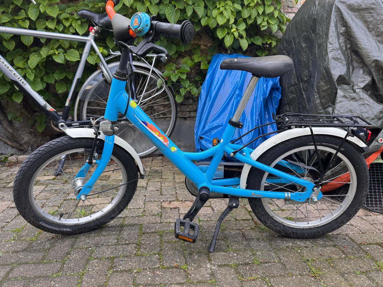 Kinderfiets 16 inch - Blauw, Ophalen of Verzenden, Gebruikt, Velgrem, 16 tot 20 inch