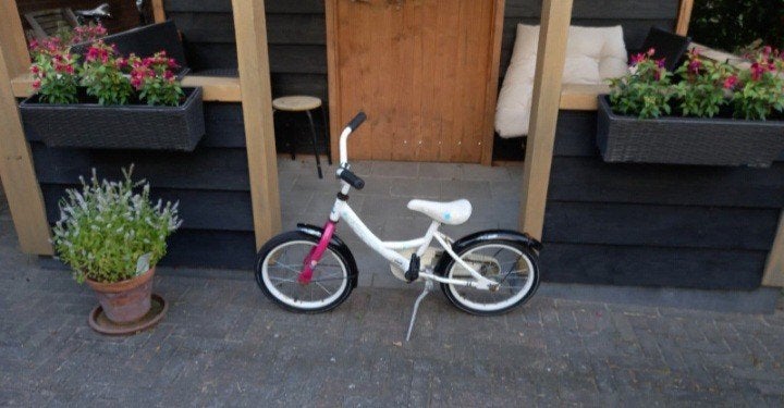 Kinderfietsje 16 inch, Ophalen, Gebruikt, 16 tot 20 inch